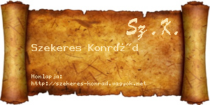 Szekeres Konrád névjegykártya