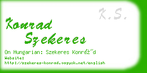 konrad szekeres business card